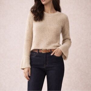 Banana Republic Light Tan Knit Sparkly Sweater